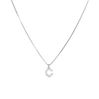 Collana Dilvdò Letters in Argento Zircone CLDBC